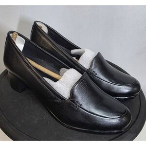 Trotters Womens 6.5 Black Leather Pump Cassidy Classic Coquette Office Staple